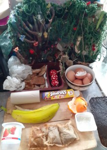 Eggshells, fruit peel and packaging